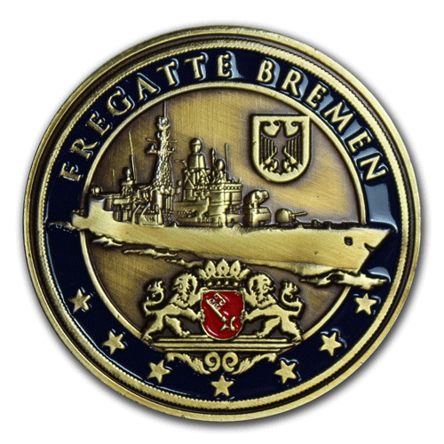 Sonderanfertigung von Münzen und Coins für die Marine mit eigenem Wappen, Motiv oder Logo