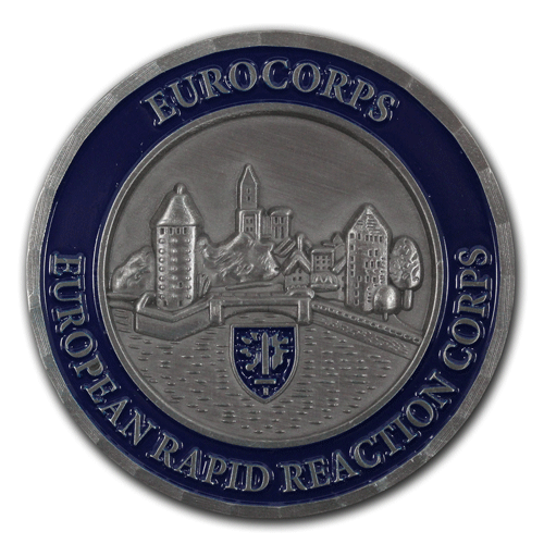 Münzen, Coins, Callenge-Coins, Commander’s Coin für den Auslandseinsatz der Bundeswehr, mit eigenem Motiv, Wappen oder Logo, gefertigt von der W. Schwemmlein GmbH aus Bayreuth in Gold, Silber oder Bronze.