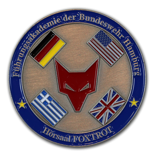 Medaillen, Münzen, Coins, Challenge-Coins, Commander’s Coins für das Heer der Bundeswehr mit eigenem Motiv, Wappen oder Logo gefertigt, von der W. Schwemmlein GmbH aus Bayreuth in Gold, Silber, Bronze, Kupfer oder Messing.