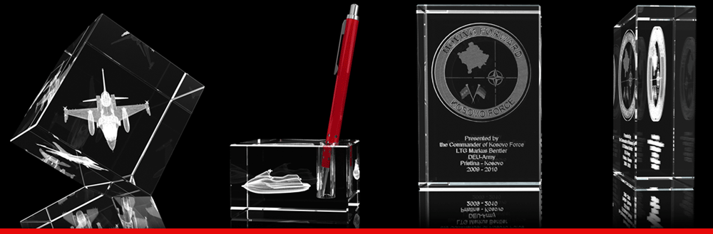 Weitere Infos zu den Glasinnengravuren... Glasinnengravuren, Glastrophäen, Glasfoto, Glasaufsteller, graviert in 2D oder 3D mit eigenem Motiv, Foto, Wappen oder Text