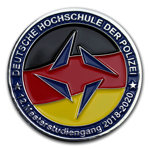 Coin, Münze, Challenge Coin in Sonderanfertigung für die Polizei von der W. Schwemmlein GmbH
