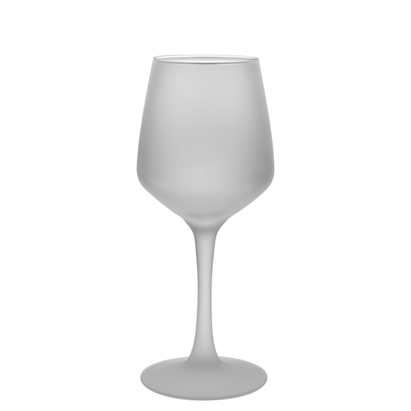 Weinglas satiniert Weinglas bedruckt mit dem eigenen Motiv, Wappen oder Logo von der Schwemmlein GmbH aus Bayreuth