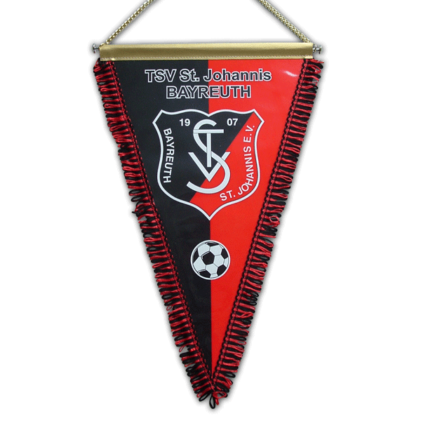 Ligawimpel 26 cm x 42 cm Wimpel, Ligawimpel bedruckt mit dem eigenen Motiv, Wappen oder Logo von der Schwemmlein GmbH aus Bayreuth