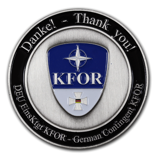 Die Fa. Schwemmlein aus Bayreuth, der führende Hersteller von Münzen, Coins, Challenge-Coins oder Commander’s Coins für den Auslandseinsatz der Bundeswehr, individuell gefertigt nach Kundenvorlage, Motiv oder Wappen.