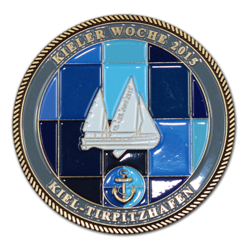 Hochwertige Coins, Challenge Coins fertigt die W. Schwemmlein GmbH für die Marine der Bundeswehr mit eigenem Wappen. Motiv oder Logo