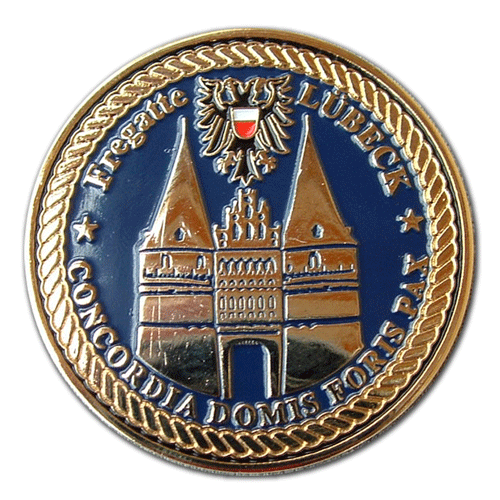 Sonderanfertigung von Münze, Coin, Medaille für die Marine der Bundeswehr mit eigenem Wappen, Motiv oder Logo