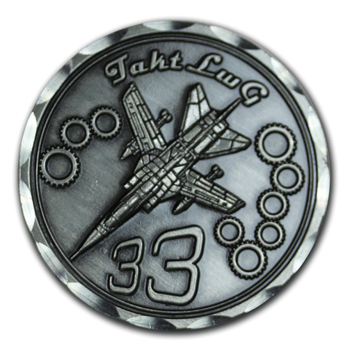 Münzen, Coins für die Luftwaffe der Bundeswehr geprägt in 2D oder 3D mit dem eigenen Motiv, Wappen oder Logo von der W. Schwemmlein GmbH