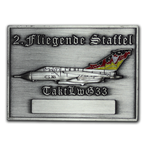 Münze, Coin in Form einer Spielkarte geprägt mit eigenem Motiv oder Wappen für die Luftwaffe der Bundeswehr von der W. Schwemmlein GmbH