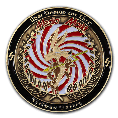 Münzen, Coins, Callenge-Coins, Commander’s Coin für den Auslandseinsatz der Bundeswehr, mit eigenem Motiv, Wappen oder Logo, gefertigt von der W. Schwemmlein GmbH aus Bayreuth in Gold, Silber oder Bronze.