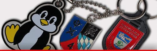 Weitere Infos zu den Schlüsselanhängern... Sonderanfertigung von Schlüsselanhänger, Metallanhänger, Metallwappen auf Leder mit dem eigenen Wappen oder Motiv