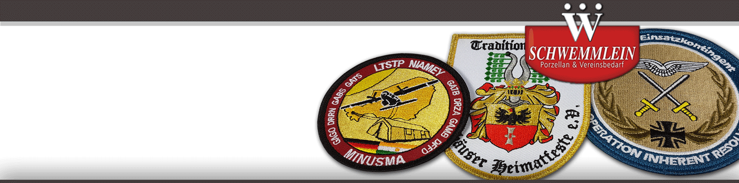 Patches, Aufnäher, Stickabzeichen individuell gefertigt mit dem eigenen Wappen oder Motiv