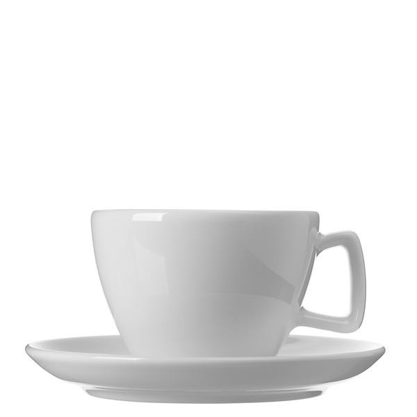 Cappuccino Tasse (Obertasse & Untertasse) Cappuccino Tasse bedruckt mit dem eigenen Motiv, Wappen oder Logo von der Schwemmlein GmbH aus Bayreuth