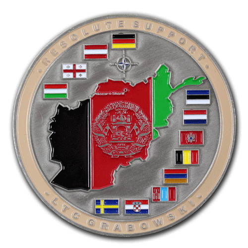 Münzen, Coins, Callenge-Coins, Commander’s Coin für den Auslandseinsatz der Bundeswehr, mit eigenem Motiv, Wappen oder Logo, gefertigt von der W. Schwemmlein GmbH aus Bayreuth in Gold, Silber oder Bronze.