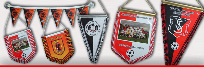 Weitere Infos zu Wimpel & Banner... Hersteller von Wimpel, Autowimpel, Vereinswimpel, Eventwimpel, Präsentationswimpel, Banner mit eigenem Wappen oder Motiv