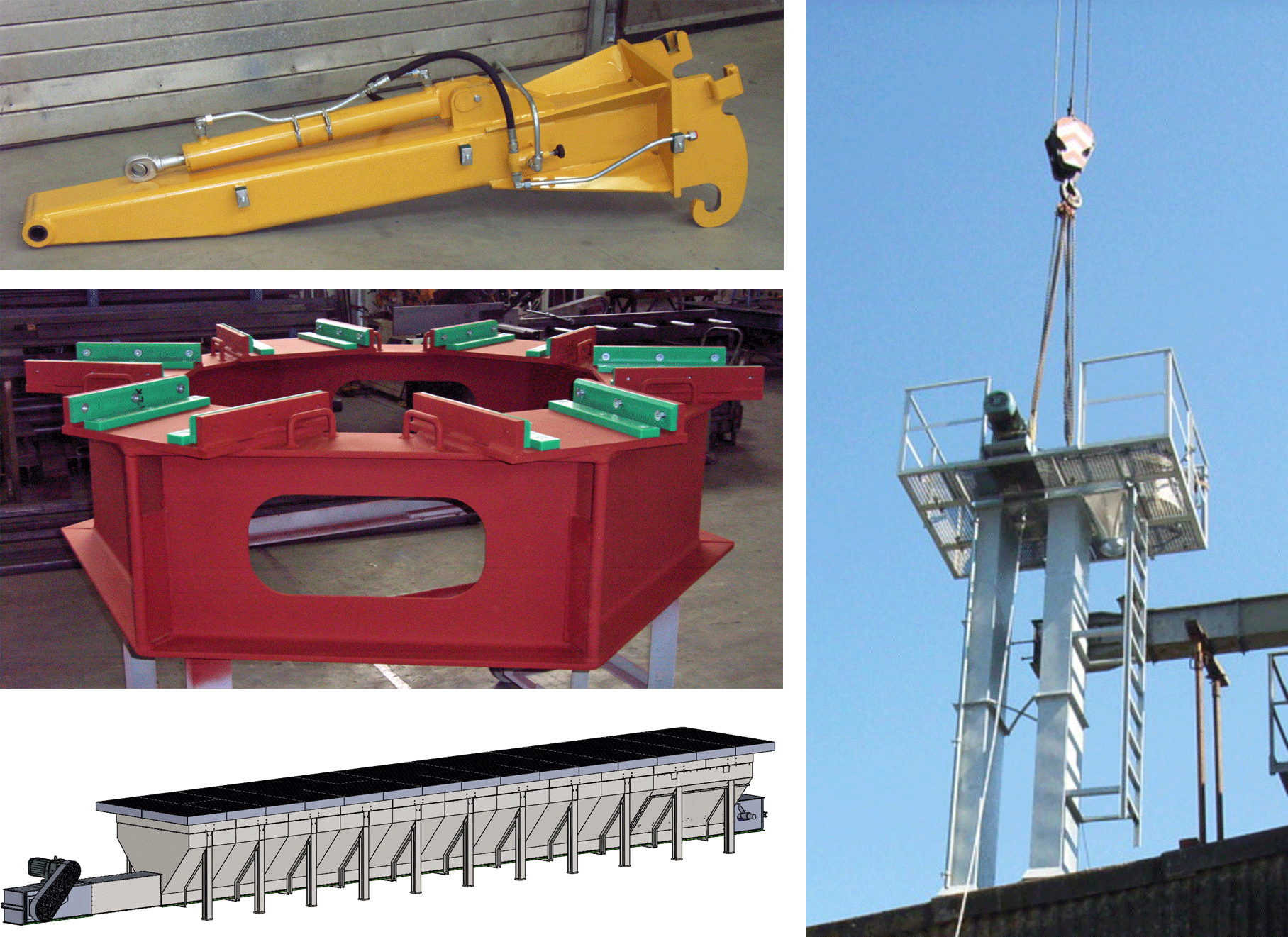 Baggerarmverlängerung, Trogförderer, Elevator