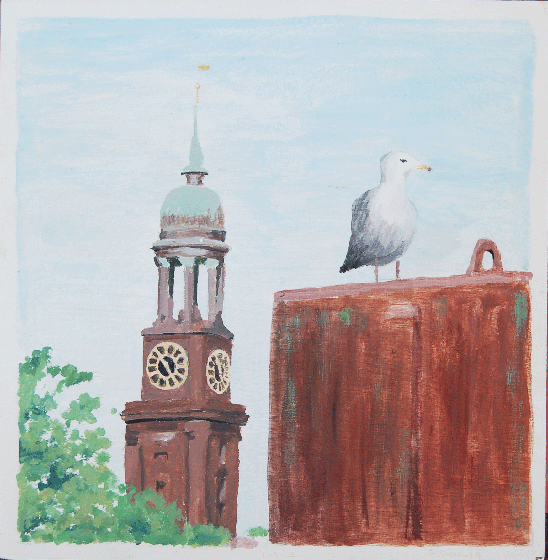 Michel + Möwe Holz 20x20 cm